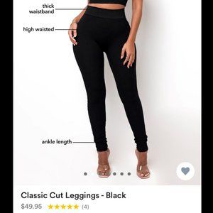 CLASSIC CUT LEGGINGS -BLACK